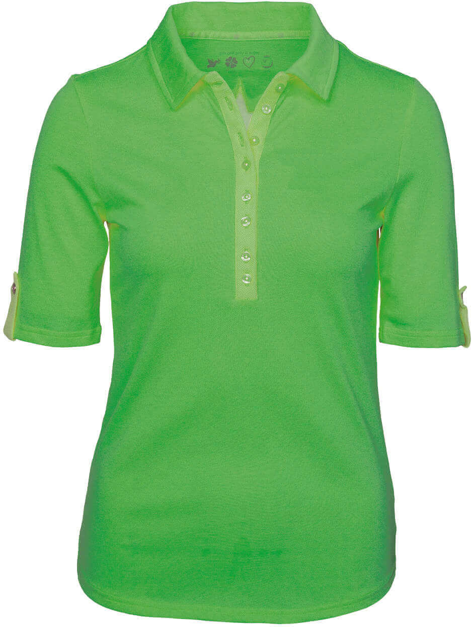 girls golf Sophy Mesh Star Polo, green
