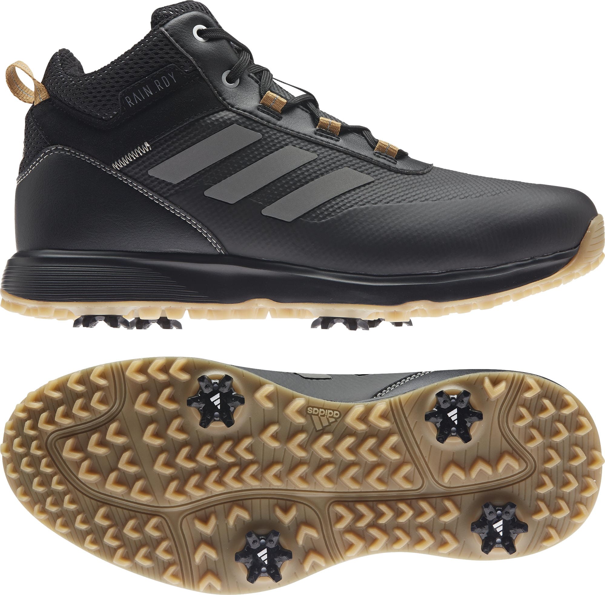 adidas S2G MID Boot Golfschuh, black/grey/mesa