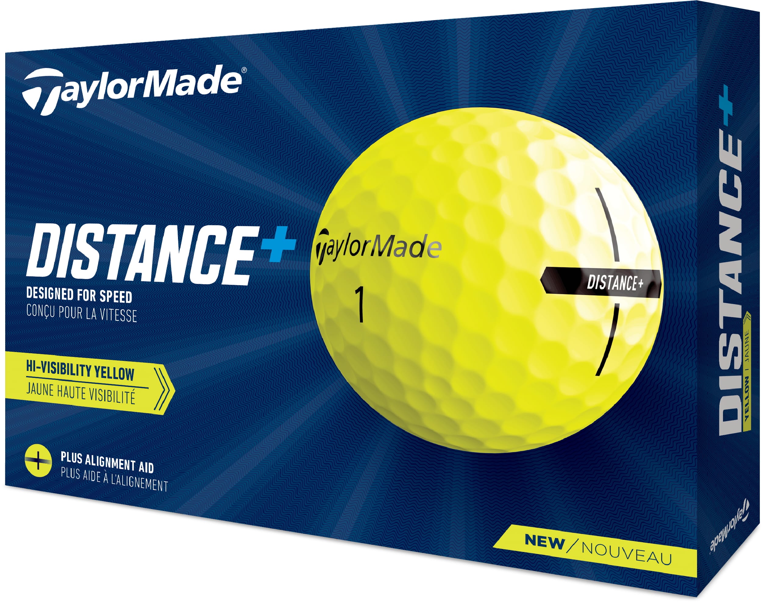 TaylorMade Distance+ Golfbälle, yellow