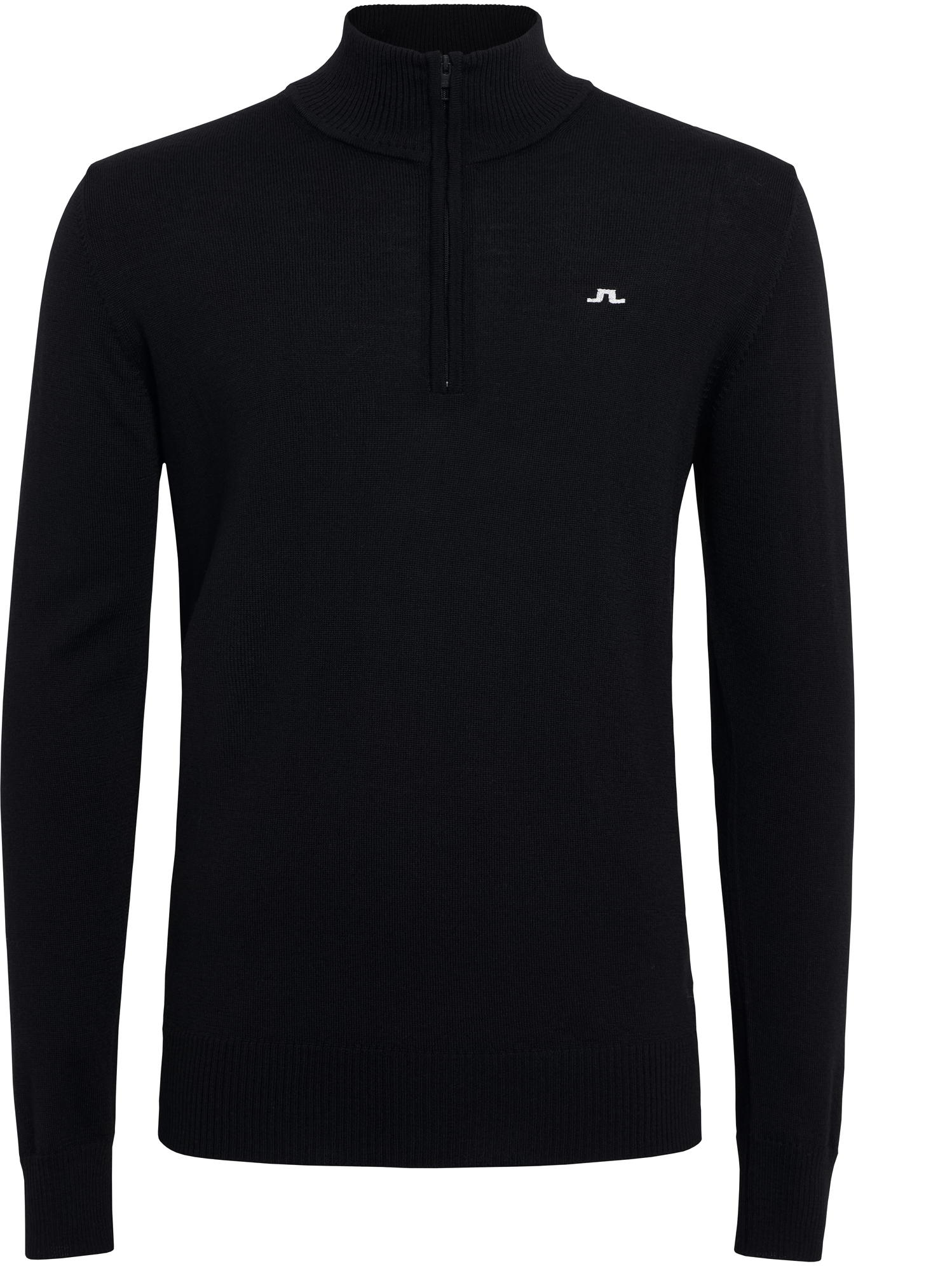 J.Lindeberg Kian Zipped Golf Sweater, black