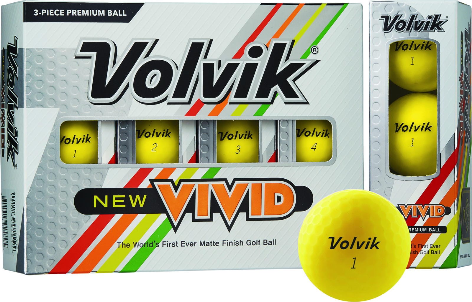 Volvik VIVID Golfbälle, yellow