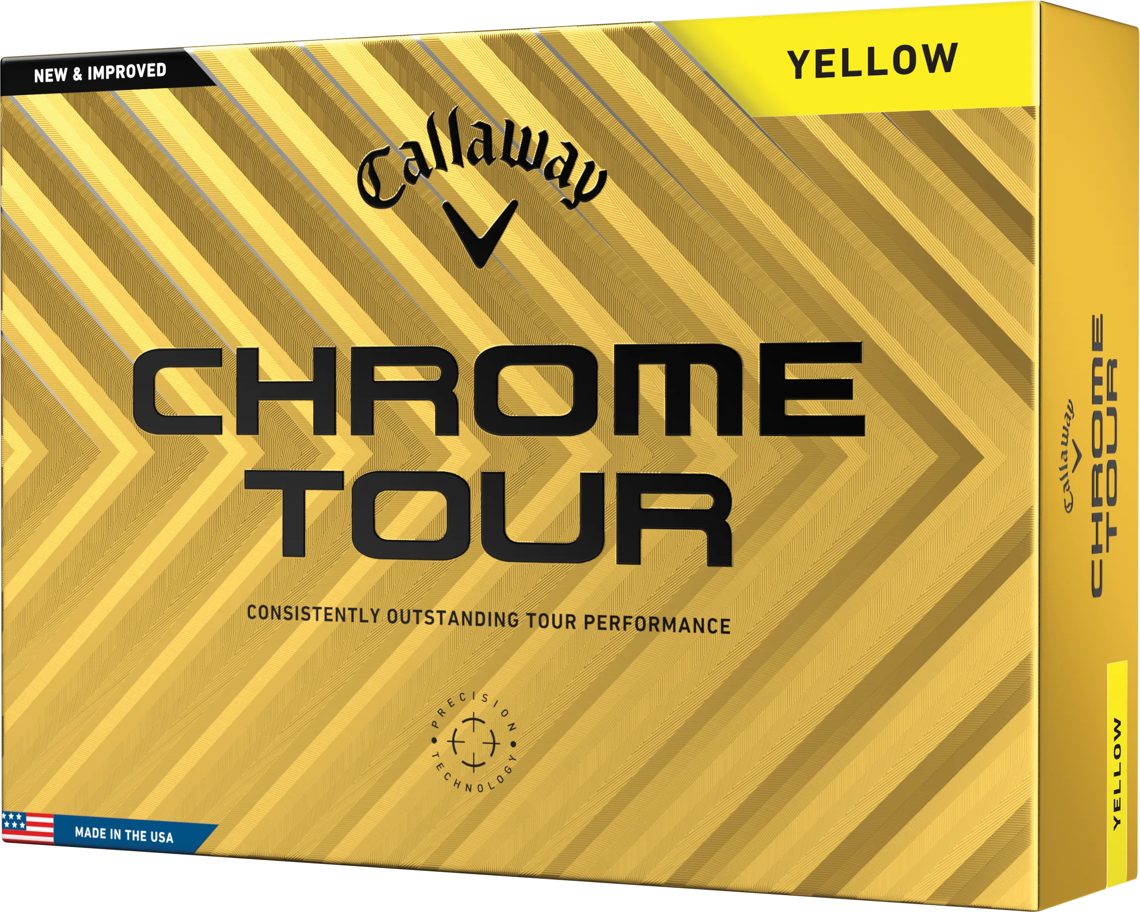 Callaway Chrome Tour Golfbälle, gelb